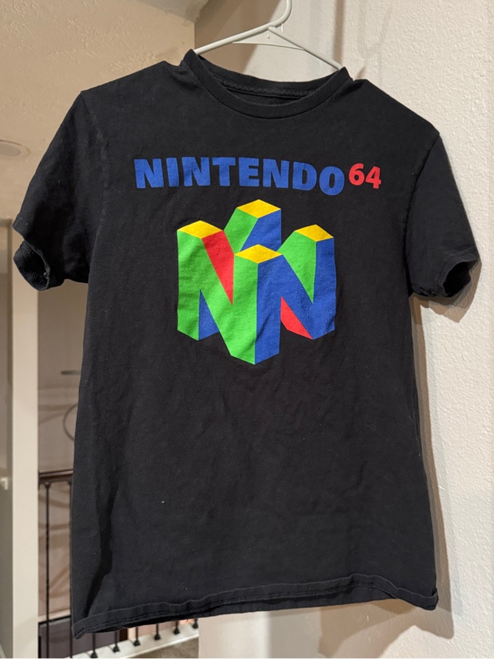 Nintendo Black Short Sleeve Tee with Multicolor N64 Logo